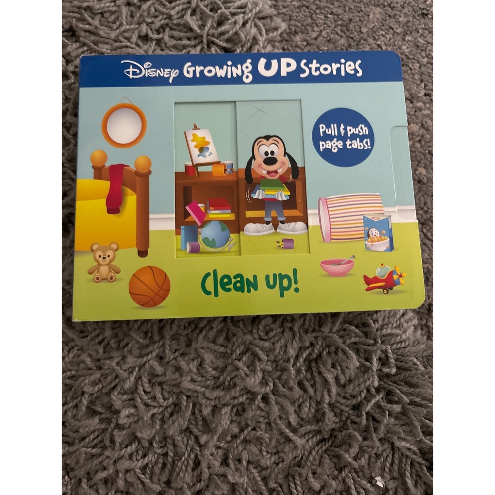 Disney Growing Up Stories Clean Up Board Book PI Kids Pull Tabs 9781503764088